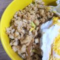 ＡＬＩＣＥ♪'s cooksnap of when they made キャベツと鶏そぼろの月見のせ丼☆.