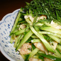 まんまるさくら's cooksnap of when they made 鶏皮とキュウリの和風あえ.