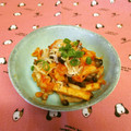 龍青空ママ's cooksnap of when they made しめじとうす揚げ（油揚げ）のキムチあえ♪.