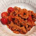 猫可愛がり's cooksnap of when they made 豚こまとプチトマトのチリソース炒め♪.