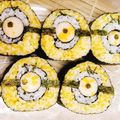 たるい︎︎'s cooksnap of when they made 簡単！可愛い☆ミニオンのデコ巻き寿司♪.