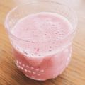 Aloha☆★'s cooksnap of when they made イチゴ＆豆乳＆ヨーグルトのスムージ！.