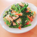 ☆３匹の子ぶた☆'s cooksnap of when they made 新芯菜（菜ばなの仲間）と高野豆腐の卵とじ.