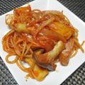 ジョングレ's cooksnap of when they made エリンギとウインナー玉ねぎのナポリタン風.