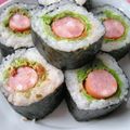 meron♪'s cooksnap of when they made ✿海苔巻き❀ホットドッグ風✿.