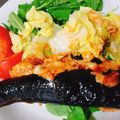 momocookin's cooksnap of when they made なすのツナとチーズのはさみ焼き.