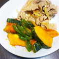 ひなたのねこやなぎ's cooksnap of when they made かぼちゃとピーマンの炒め煮☆.