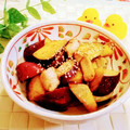 ももちゃんのれしぴ's cooksnap of when they made 豚肉とサツマイモの甘辛炒め.