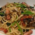 クック4AN056☆'s cooksnap of when they made 舞茸ベーコンほうれん草の醤油パスタ.