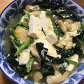 なみか☆'s cooksnap of when they made ほうれん草・豆腐・油揚げ・竹輪の卵とじ.