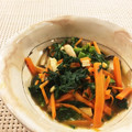 Jinko15's cooksnap of when they made 春菊と油揚げの炒め煮.
