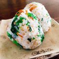 ちゃちゃまる26's cooksnap of when they made ✿春菊ナムルと焼鮭のおにぎり✿.
