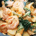 ☆チャレンジやっぴ☆'s cooksnap of when they made ゆで卵・ほうれん草・エビの簡単サラダ♥️.