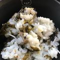 めいちママ＊'s cooksnap of when they made 野沢菜としらすの混ぜご飯.