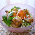 runa10's cooksnap of when they made 簡単　焼鳥と新玉ねぎと水菜のサラダ.