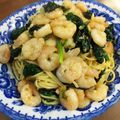 真夢羅's cooksnap of when they made ♡海老とほうれん草のガーリックパスタ♡.