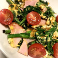 9natsu's cooksnap of when they made 春✾菜の花とハムと卵の塩麹炒め.