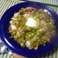 mdrn…✧'s cooksnap of when they made ひき肉と青梗菜のピリ辛丼.