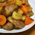 めかぶきっちん's cooksnap of when they made 鶏肉とじゃがいものジンジャーホクホク炒め.