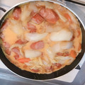 btsjk0096♡'s cooksnap of when they made 卵と白菜と人参とウインナーの炒め物.