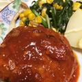 いえあめ's cooksnap of when they made チーズinハンバーグ トマト煮込み.
