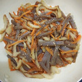 いぬのマフ's cooksnap of when they made ＊ちくわと人参とこんにゃくできんぴら風＊.