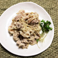 らて♪'s cooksnap of when they made 豚肉とえのき茸の簡単煮もの.