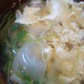 えびえり's cooksnap of when they made 野菜苦手な娘も食べる♡豆苗と卵の味噌汁.