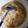 えまっちょÜ's cooksnap of when they made スープ風✿カニカマde味噌汁(ღ´艸`).