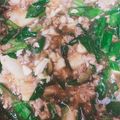 にゃんたりん's cooksnap of when they made 食材3つ！安ウマ簡単！ニラ豆腐丼.