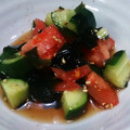 クック6DDPP8☆'s cooksnap of when they made さっぱり！トマトときゅうりの和え物.