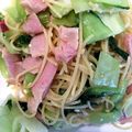はに333's cooksnap of when they made 青梗菜とベーコンのペペロンチーノ♪.