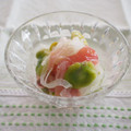 バカリャウ's cooksnap of when they made 作り置き♪新玉ねぎとそら豆、生ハムマリネ.