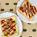 ふたごゆき's cooksnap of when they made 朝食に！ウィンナーとピーマンのトースト♬.