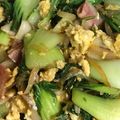 ももちびママ's cooksnap of when they made チンゲンサイ、ベーコンたまご炒め.