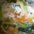 ねこはがき's cooksnap of when they made ＊小松菜と油揚げの玉子とじ＊.