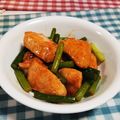 クック3PHXF7☆'s cooksnap of when they made 鶏肉とニンニクの芽炒め.