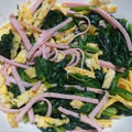 ショコラスペシャル's cooksnap of when they made 簡単 ほうれん草とハム玉子 中華和え.