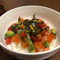 りんぺいさん's cooksnap of when they made 漬け込み簡単◎サーモンアボカド丼.