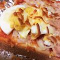 ☆はあ☆'s cooksnap of when they made ゆで卵のピザ風トースト.