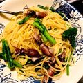 ちかごろ大豆's cooksnap of when they made ホタルイカと菜の花のペペロンチーノ♪.