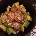 糠に釘入れたら's cooksnap of when they made 安いマグロでも！こっくりマグロ漬け丼.