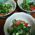 クックSEESE4☆'s cooksnap of when they made オクラと春菊のサラダ.