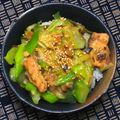 nosso's cooksnap of when they made サバ味噌缶とネギのチーズ丼.