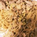 Mayumi731's cooksnap of when they made 簡単☆美味☆豚バラとねぎのクリームパスタ.