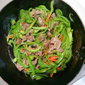 500k's cooksnap of when they made 牛肉と野菜のオイスターソース炒め.