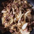 ぴー's cooksnap of when they made 牛肉、玉葱、榎茸の時雨煮.