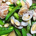 こべさち's cooksnap of when they made あさりとアスパラの新じゃがバター炒め.