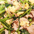 かかよー's cooksnap of when they made 小松菜と卵の豚肉炒め (糖質オフ).