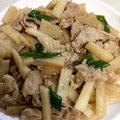 ◉とっこ◉'s cooksnap of when they made 薄切り長芋と豚バラ肉のガーリック甘辛炒め.